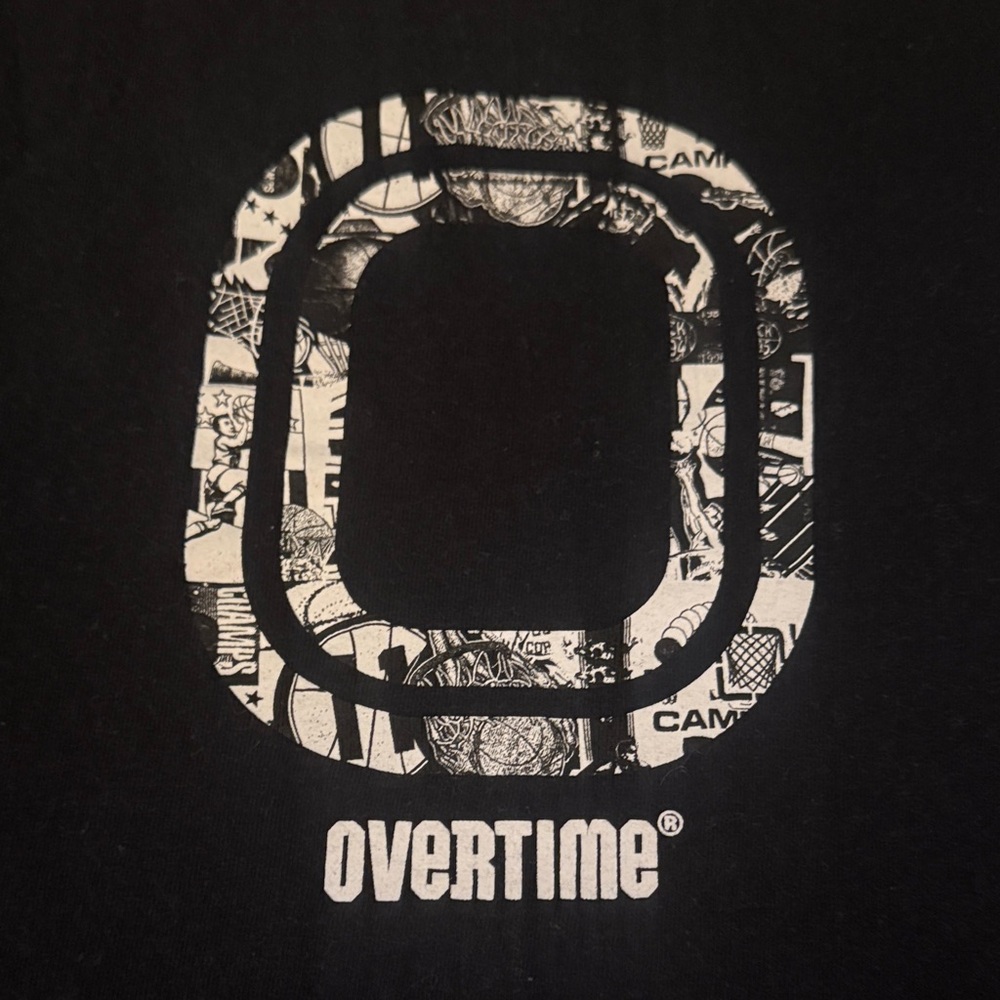 Overtime Black Graphic T-Shirt